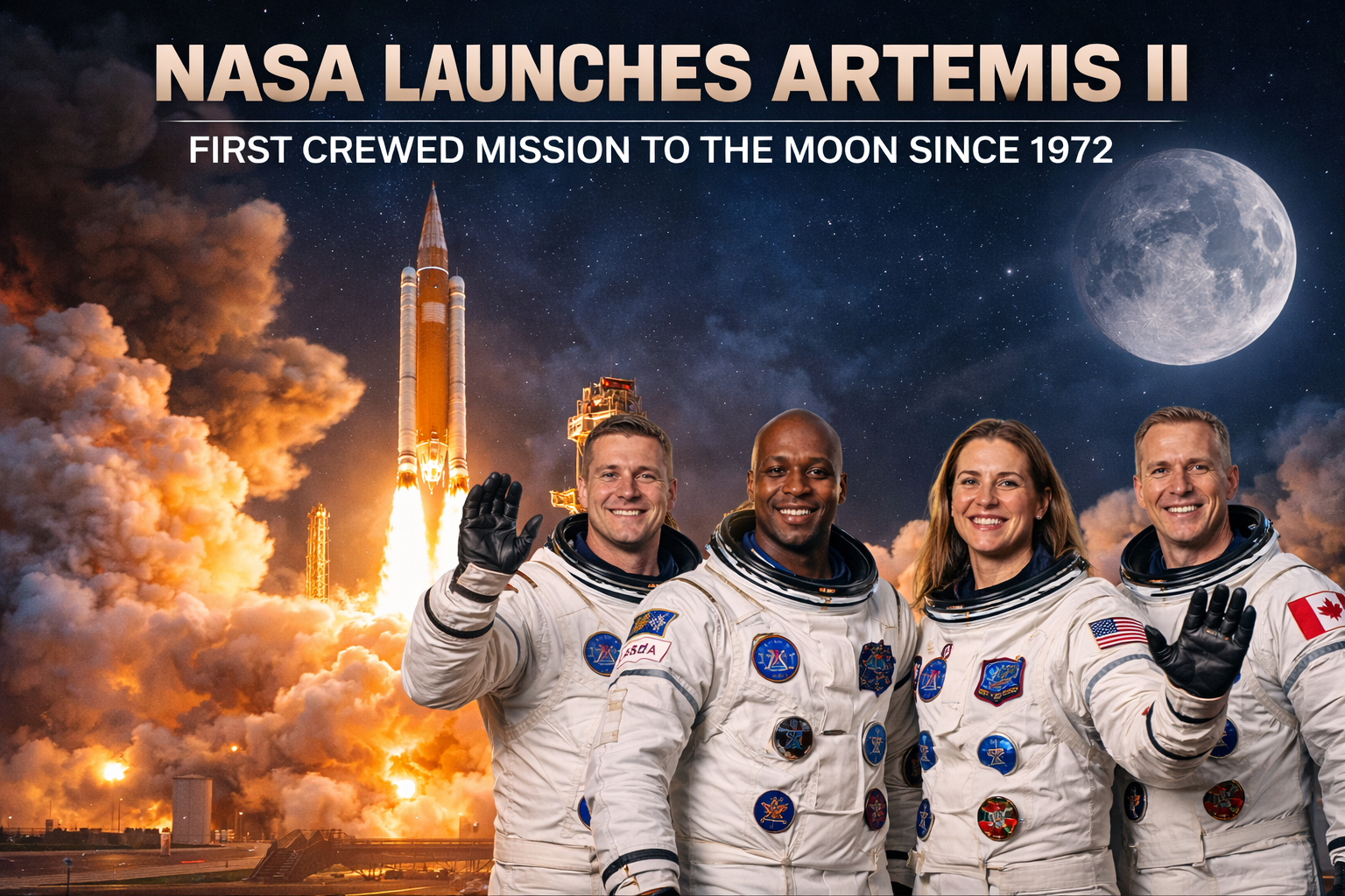 NASA Launches Artemis II, First Crewed Moon Mission Since 1972 | ISN Media